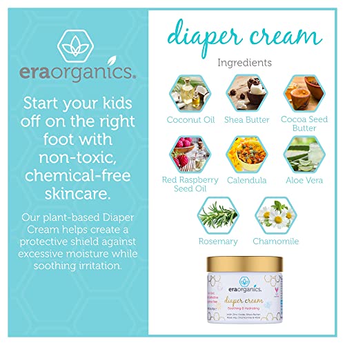 Era Organics Diaper Rash Cream Extra Soothing Zinc Oxide Diaper Rash