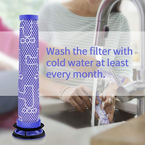 morpilot 3 Pack Filter for Dyson Washable Pre Filter Replacements Compatible with Dyson V6 V7 V8 DC58 DC59 DC61 DC62 DC74 Replaces Dyson 965661-01 (V6)