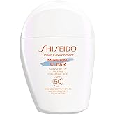 Shiseido Urban Environment Mineral Clear Sunscreen SPF 50 - Visibly Improves Skin Tone, Radiance, Wrinkles & Firmness - Water Resistant for 40 Minutes - Non-Comedogenic - 1 fl oz