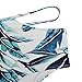 GIRL AND SEA Womens Falbala High Cut Off Shoulder Leaf Floral Bottom Padding Ruffle Swimsuits Bikini