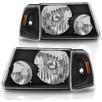 AUTOSAVER88 For 01 02 03 04 05 06 07 08 09 10 11 Ford Ranger Headlight Assembly+Corner light,OE Projector Headlamp,Black Housing Clear Lens