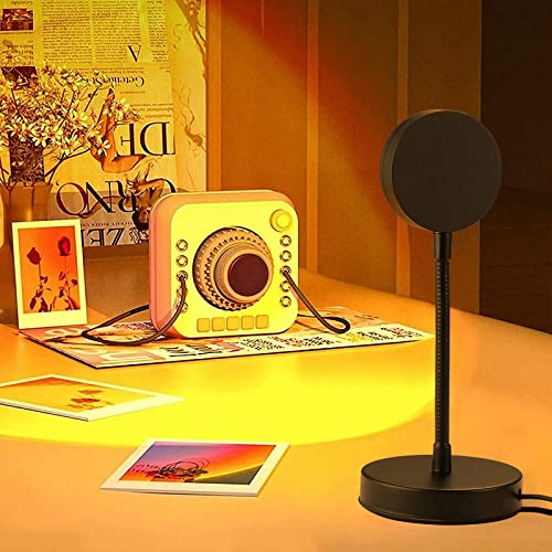 Sunset Lamp Projector,16 Color LED Rainbow Sunset Projection Lamp with Remote,360 Degree Rotation Night Light for Party Bedroom Home Decor.