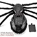 Y- STOP 50 Inch Hairy Halloween Spider,Black Hairy Spider/Tarantula with LED Eyes/Horrible Sound,Best Halloween Decorations