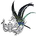 Masquerade Mask Princess Metal Rhinestone Peacock Feathers Party Mask