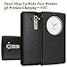 LG G4 Case, Aomax Smart Quick Circle wake up/sleep view window, Wireless Charger Qi Standard Wireless Charging receiver IC Chip Attached With NFC Function Cover For LG G4 (Black New)