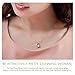 lapisia Swarovski Zirconia Open Heart Pendant Necklace for Women Stering Silver with Present Gift Box in Japan (Rose Gold)