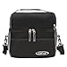 G4Free Insulated Lunch Box Lunch Bag Double Deck Lunch Cooler Tote Bag for Men Women,Soft Cooler Bag with Leakproof Hard Liners,Shoulder Strap(Black)