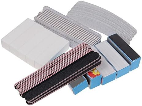40PCS Nail Art Sanding Files Buffer Block Manicure Pedicure Tools UV Gel Set