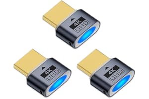 HDMI Dummy Plug, EDID Emulator Display Adapter - 4K@60Hz/1080P@120Hz, Plug & Play for Mining Rigs, Remote Desktop, Virtual Ma