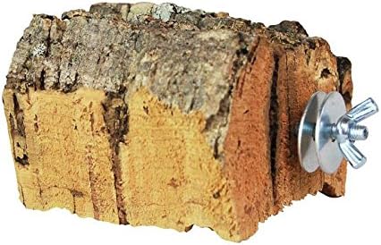 XL Cork Pick Stone for Birds and Rodents Natural Cork Pecking Stone (Natural Cork Bark) for Chewing and Gnawing Cork Bark Bird Accessories & Toys for Bird and Rodents. high-quality stainless steel fixing material - Image 3