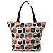 LATH.PIN Shopper Canvas Bag Owl Womens Shoulder Shopping Tote Beach Bag (One Size, Owl)