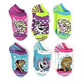 Frozen Anna Elsa Olaf Girls 6 pack Socks (4-6, Lurex Elsa Anna Olaf No Show)