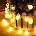 Battery Operated String Lights, B-right Outdoor Fairy Lights, 15ft 40 LEDs Waterproof Globe String Lights for Halloween, Christmas, Wedding, Bedroom, Patio and Party (Warm White, 8 Modes,Timer)