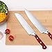 Kitchen Knife Set 15 Pieces with Wooden Block Sharpener 6 Pieces Serrated Steak Knives, homgeek Professional German X50Cr15 Stainless Steel Sharp Pakkawood Handle Chef Knife Block Set Full-Tang Forged