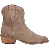 Dingo Womens Tumbleweed Roper Round Toe Pull On Casual Boots Ankle Low Heel 1-2" - Black