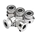 3D Printer Timing Belt Pulley, DROK 5PCS Aluminum GT2 Timing Belt Pulley 20 Teeth Bore 8mm Width 6mm and Wrench for RepRap 3D Printer Prusa i3