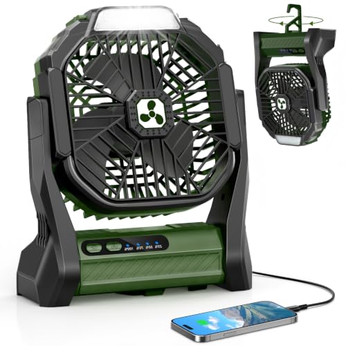 Portable Fan Rechargeable Cordless Battery Powered
