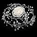Jovono Bride Wedding Head Vine Beaded Rhinestone Hair Accessory Pearl Headpiece for Women and Girls (Silver)