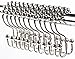 nikkouware Shower Curtain Hooks Stainless Steel Set of 12 - Dual Polished Chrome Rings - Hangs Both Shower Curtain and Liner - Sturdy Easy Slide on Long Tension or Curved ​​​​​​​Bathroom Shower Rod