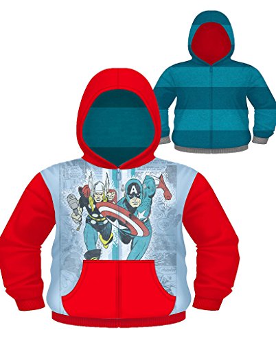 Marvel Little Boys' Thor and Captain America Reversible Hoodie (5/6)