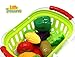 Little Treasures Kitchen Playset for kids 3+ colorful cutting food playset with a handy, spacious veggie basket accommodating eggplant, tomato, capsicum, corn, pepper, and broccoli; all easy to cut