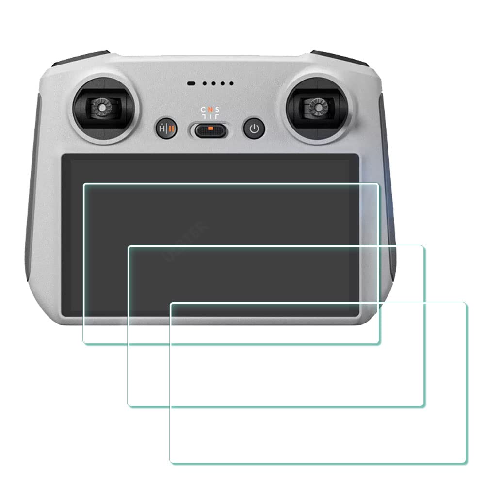 ULBTER Screen Protector for DJI Mini 5 Pro/Mini 4 Pro / 3 Pro (DJI RC/RC 2 RC2) Monitor Remote Controller Tempered Glass 0.3mm 9H Hardness Accessory Anti-Scrach Anti-Bubble [3 Pack]
