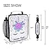 ZOEO Girls Unicorn Lunch Box Head Cream Magic Pink Floral Tiara Prep Kids Cooler Insulated Lunch Bag Tote Freezable Shoulder Strap Waterproof Picnic Meal for School Office