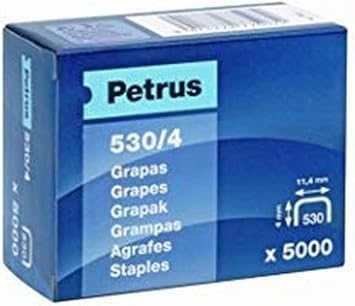 Petrus M44327 - Grapa 530-4 caja 5000 unidades: Amazon.es: Bricolaje y herramientas