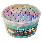 Non-Toxic Jumbo Sidewalk Chalk - 50 Pieces, Tapered Diameter Prevents Rolling Away, Great for Girls and Boys