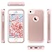 ULAK iPhone SE Case Rose Gold,iPhone 5S Case,iPhone 5 Case, Hybrid Shockproof Hard PC+Soft Silicone Anti-Slip Durable Dust Scratch Protective Cover for Apple iPhone SE/5S/5,Rose Gold