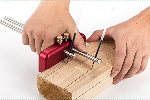 Adjustable Aluminum Alloy Marking Gauge Wood Scribe Mortise Gauge DIY Woodworking Scribing Tool(Refill not included)