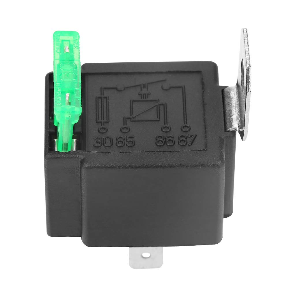 With Fuse Wire 30A Relay 12Vdc Black Case, Power Distribution And Control Appliances