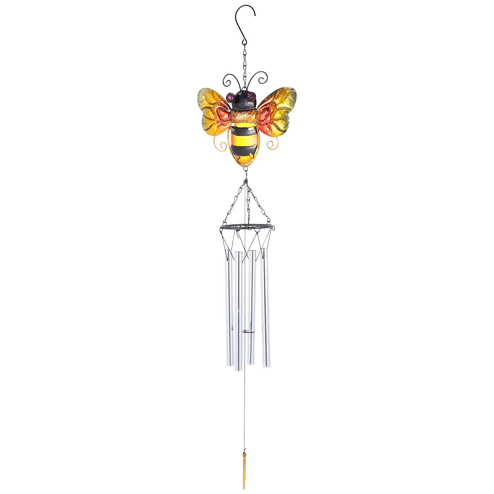 Angoily Home Decoration Wind Chimes Metal Tubes Mini Bumblebee Wind Chimes Outdoor Hanging Wind Chime for Garden Balcony Patio and Home Decor Metal