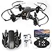 Drone with Camera, TOPVISION Foldable Quadcopter RC Drone with WiFi FPV HD Camera Live Video, Altitude Hold, One Key Start, APP Control, Black