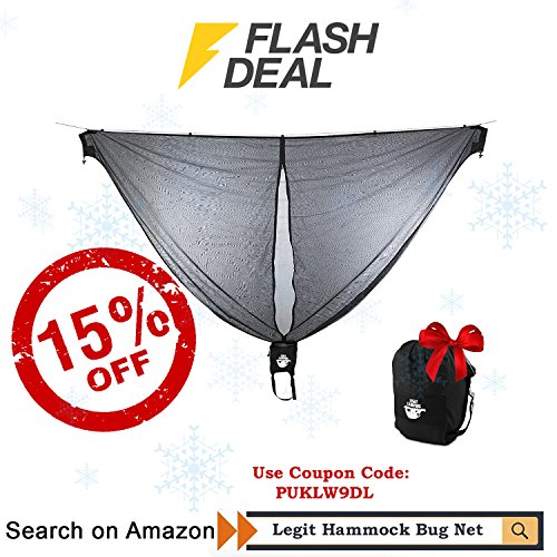 Hammock Rain Fly Camping Tarp by Legit Camping - Extra Large Hammock Tarp Fits Double Hammocks - Adventure in Any Weather - Great for Backpacking, Traveling, Hiking - XL 10’ - Durable, Easy Set Up - Thumbnail 5