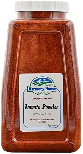 Premium Dehydrated Tomato Powder 22 Oz Size Quart Jar From Harvest Red Tomatoes By Harmony House Foods