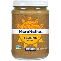 MaraNatha All Natural No-Stir Crunchy Almond Butter, 12 Ounce (Pack of 2)