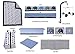 Bacati 10-Piece Elephants Nursery-in-A-Bag Crib Bedding Set with Long Rail Guard, Blue/Grey