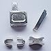 2 Sets Silver #10 Metal Zipper Head Box Zipper Sliders Retainer Insertion pin Easy for Zipper Repair,Zipper Repair Kit (#10)