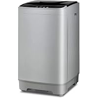 Full-Automatic Washing Machine 13lbs Portable Compact 2 in 1 Laundry Washer with Drain Pump, 10 Programs 8 Water Level…