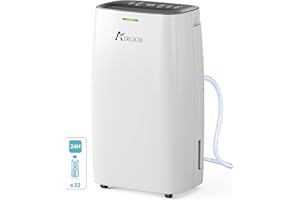 LONIKO 32-Pint Dehumidifier for Basement and Large Room - 2000 Sq. Ft, Quiet Dehumidifier for Large Capacity Room Home Bathroom Basements - Auto Continuous Drain Remove Moisture with Child Lock