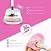 Makeup Brush Cleaner Upgraded, Chimocee 8 in 2 Automatic Electric Makeup Brush Cleaner and Dryer Machine with Two Adjustable Speeds, Completely Clean and Dry in 360 Rotation with 2 Silicone Collars