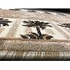 Palm Tree Modern Area Rug Tropical Beige & Green Design 729 (8 Feet X 10 Feet)
