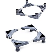 Adjustable Washing Machine Stand with 4 Strong Feet for Furniture, Washing Machine, Dryer and Refrigerator (4 Feet 4…