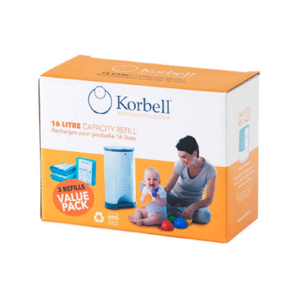 Korbell Nappy Bin Refills Standard Triple Buy Online in United Arab