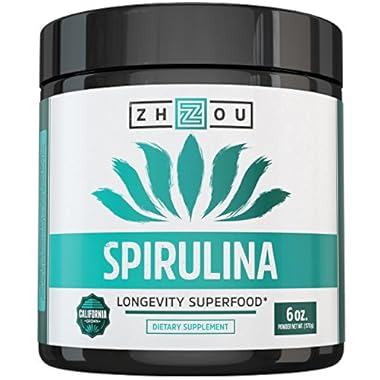 Non-GMO Spirulina Powder – Sustainably Grown in California – Highest Quality Spirulina on Earth – 100% Vegetarian, Gluten Free & Non-Irradiated – Blue Green Algae Perfect for Smoothies, Juices & More