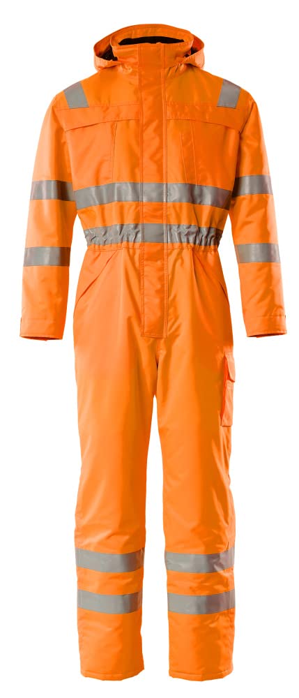 Mascot 11119-880-14 Tombos Safe Arctic Pile Lining Waterproof Class 3 Winter Boilersuit, Size XL, Hi-Vis Orange
