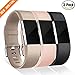 GEAK Bands for Fitbit Charge 2, Adjustable Classic Wristbands for Fitbit Charge 2, Small Champagne Pink Black