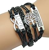 Axiba Women Girl New Useful Cute Nice Fashion Infinity Pearl PU Leather Alloy Charm Bracelet