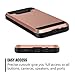 Galaxy S8 Plus Case, Anuck Slide Cover Galaxy S8 Plus Wallet Case [Card Pocket][Hard Shell] Shockproof Armor Rubber Bumper Case with Slidable Card Slot Holder for Samsung Galaxy S8 Plus - Rose Gold